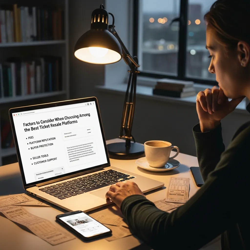 Choosing ticket resale platforms
