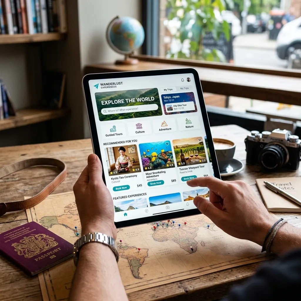 Features of travel experience booking platform